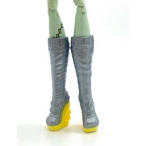Monster High Doll Frankie Stein Freaky Fusion Tall Silver Yellow High Heel Boots